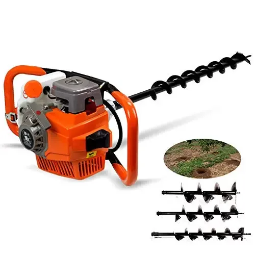 Plynová vrtačka 52 CC s 2-taktním motorem, 3 x 4"/6" čepy