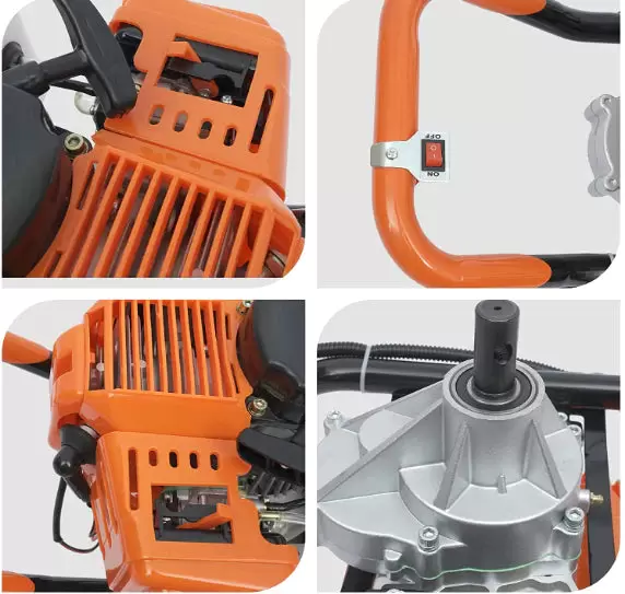 Plynová vrtačka 52 CC s 2-taktním motorem, 3 x 4