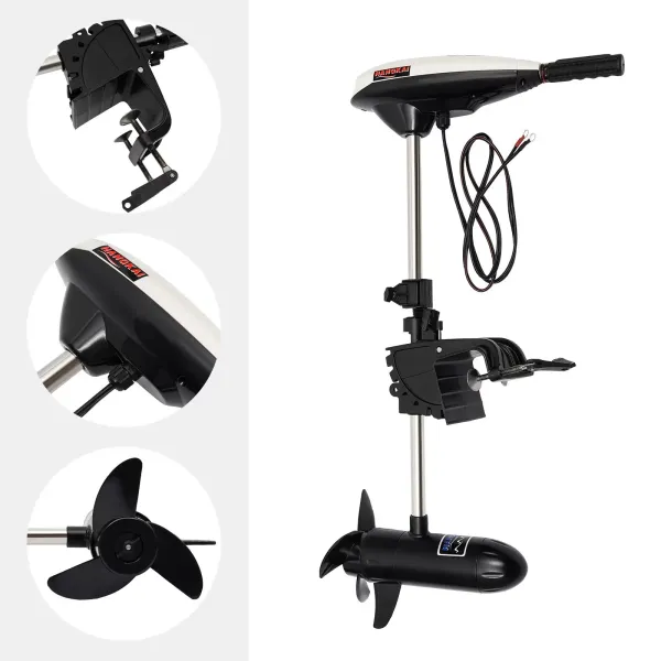 600W 12V 65LB elektromotor lodního motoru Trollingový motor nafukovací člun Elektrický přívěsný lodní motor pro kajak nafukovací člun Rybářský člun
