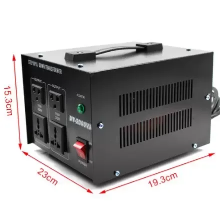 Měnič napětí 110V-220V/220V-110V USA Transformátor na evropskou zásuvku s automatickým krokem nahoru a dolů (1000W)
