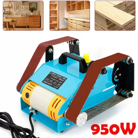 950W pásová bruska – dvojitá elektrická bruska – dvouosá – pro odstraňování rzi a leštění