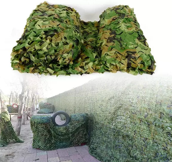 Maskovací síť na dekorace, ochrana před sluncem, lov, kempování, outdoor, armáda, kempování, zahradní dekorace, 6x4m, zelená