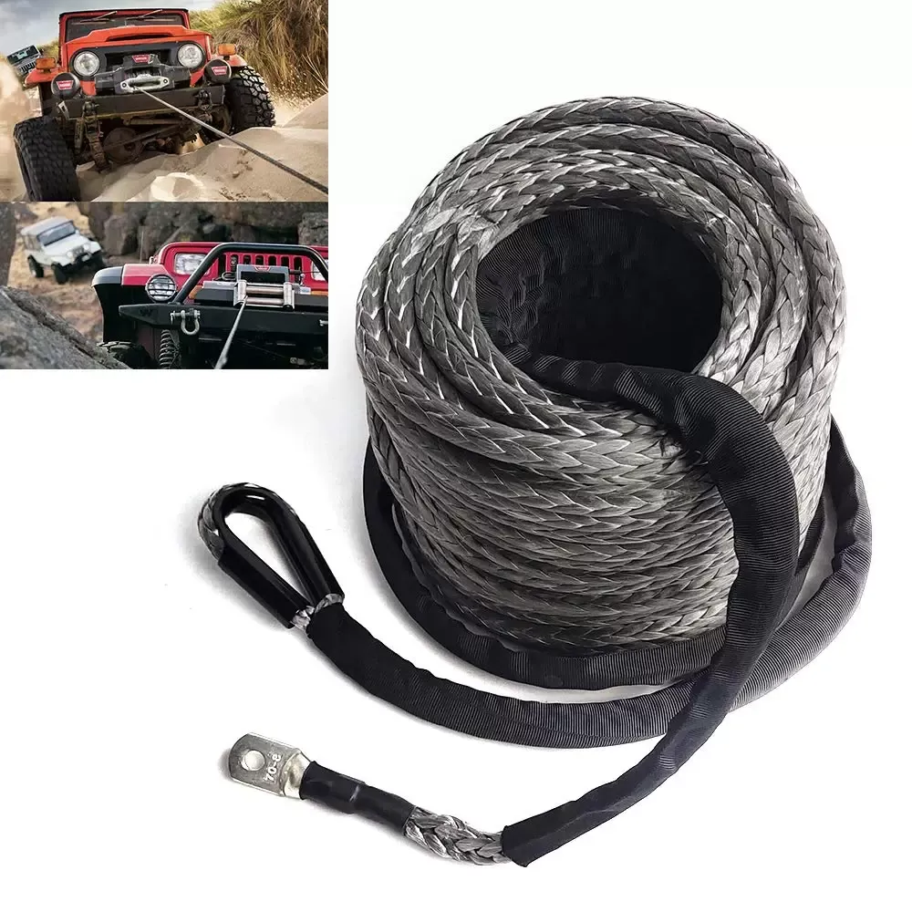 10mm*30m 23809 LBS Lano navijáku Plastové lano Lesnictví Lanové Okno pro vozidla Jeepy Nákladní automobily Čtyřkolky Univerzální přepravní vozidla