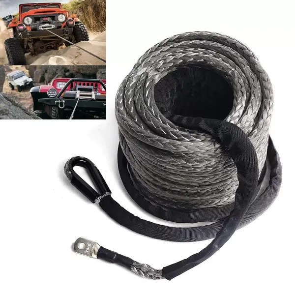 10mm*30m 23809 LBS Lano navijáku Plastové lano Lesnictví Lanové Okno pro vozidla Jeepy Nákladní automobily Čtyřkolky Univerzální přepravní vozidla