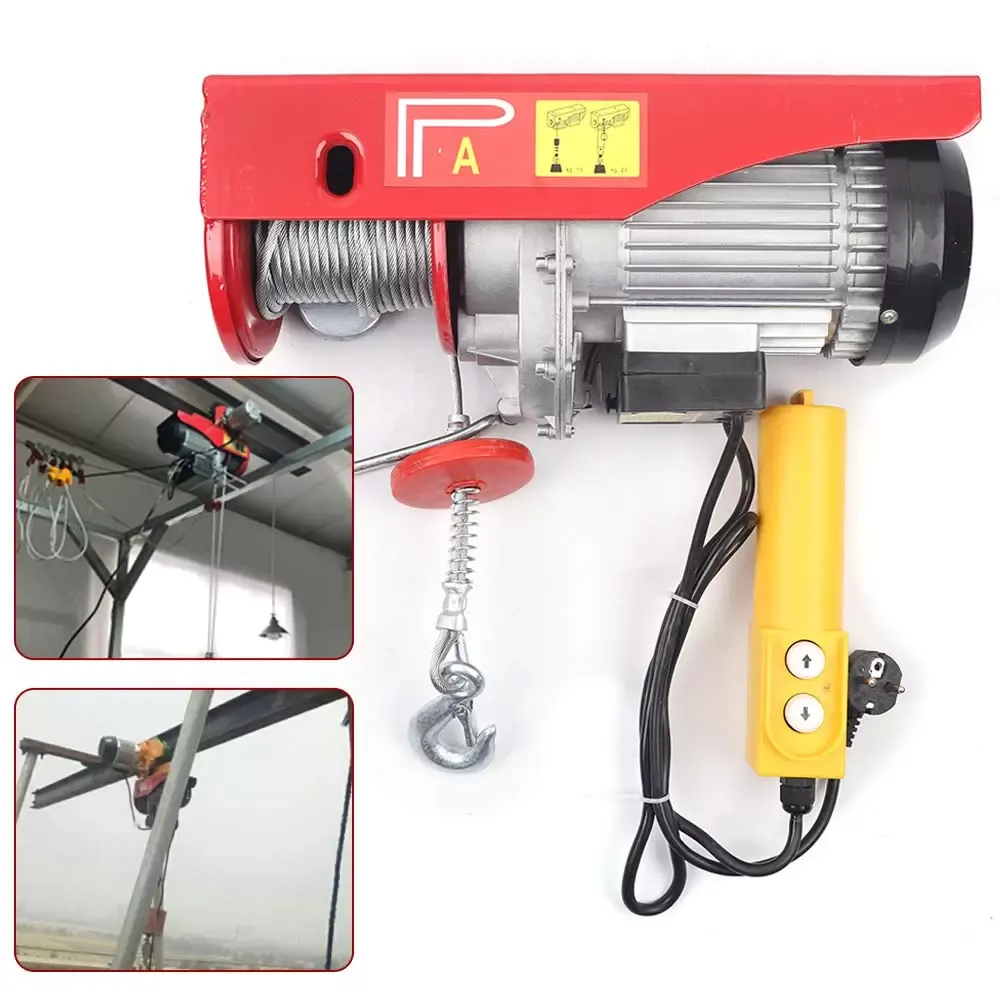 Elektrický lanový naviják Elektrický naviják Elektrický naviják 1450 W pro domácí dílenskou garáž.