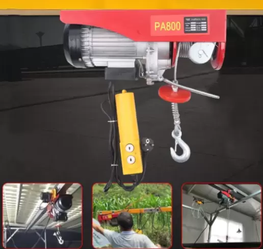 Elektrický lanový naviják Elektrický naviják Elektrický naviják 1450 W pro domácí dílenskou garáž.
