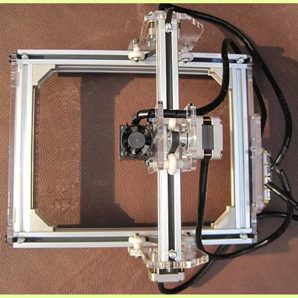 12V USB stolní laserový gravírovací stroj na kožený plast 20x17cm 500mW DIY tiskárna Označení loga