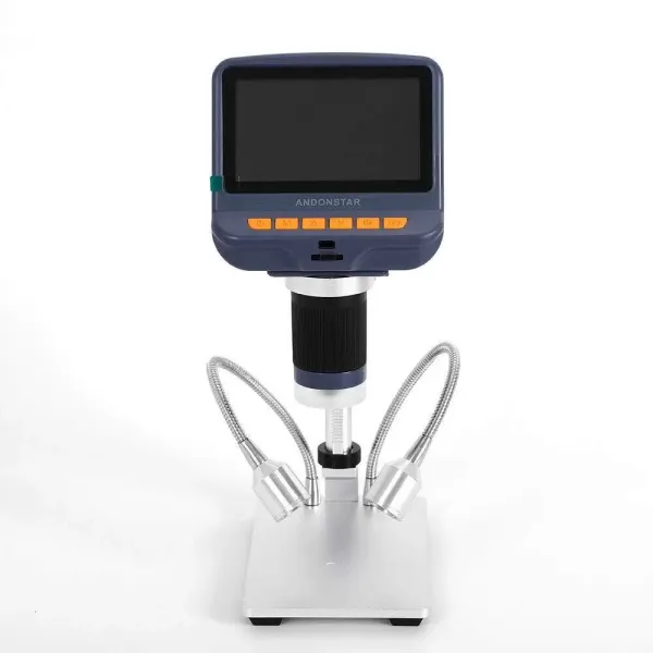 Digitální mikroskop LCD - AD106 HDMI - Digitální mikroskop s 8 vestavěnými LED diodami + 2 LED světly - USB 300