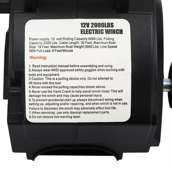 Elektrický naviják - dálkové ovládání - 12 V - 4990 kg Electric Winch Winch For Lifting