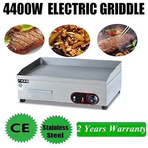 Catering Grilovací deska Grilovací deska 4400 W 73x50 cm 50-300°C Hladká skříň z nerezové oceli Elektrická stolní restaurace Grilovací gril Grilovací stroj na palačinky