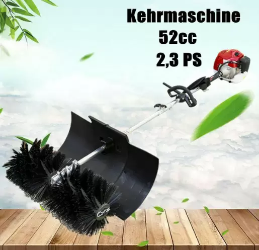 CNCEST Benzínový zametač Manuální zametač sněhu pro dvorky, dvorky, ulice, venkovní prostory