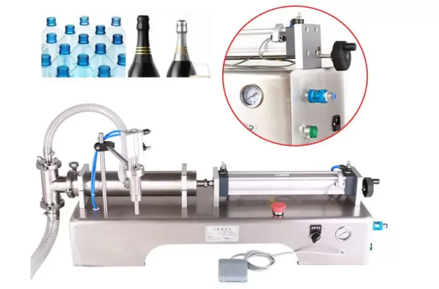 100-1000 ml - Automatická pneumatická plnička - Plnička kosmetických kapalin 100-1000 ml - Automatická pneumatická plnička - Plnička kosmetických kapalin