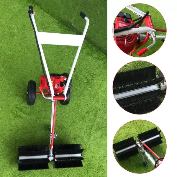 43CC 2-taktní plynový smeták Příjezdová cesta a motorový smeták na trávník Sweeper na ruční čištění smetáku