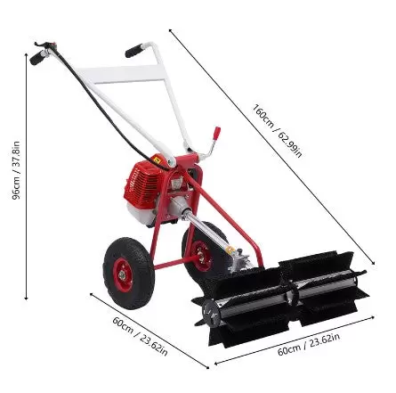43CC 2-taktní plynový smeták Příjezdová cesta a elektrický smeták na trávník Sweeper ruční smeták na čištění smetáku