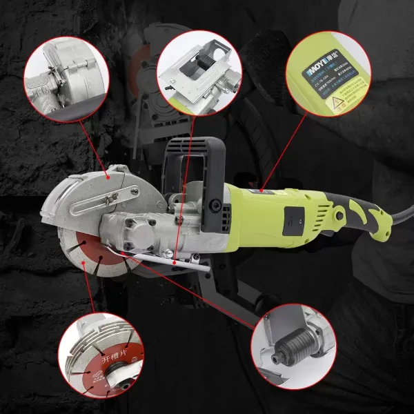 4000W elektrický nástěnný drážkovací stroj na řezání drážek Drážkovací stroj na stěnu drážkovací stroj na řezání minerálních materiálů Velmi pohodlné