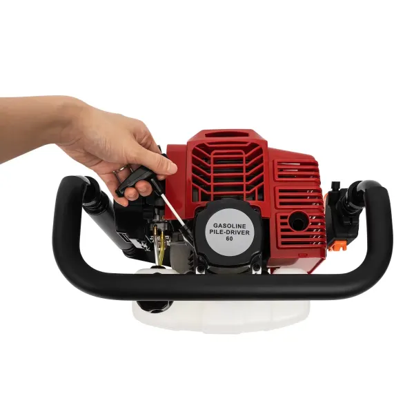 Stojací beranidlo sloupový unášeč 2taktní benzínový motor 52cc 1900W Přenosný benzínový šnekový benzinový kůl 55-70mm objímka Protiskluzová rukojeť 3sloupková unášecí hlava Stojací beranidlo sloupový unášeč 2taktní benzínový motor 52cc 1900W Přenosný benzínový šnekový benzinový kůl 55-70mm objímka Protiskluzová rukojeť 3sloupková unášecí hlava