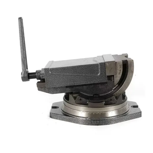 5" naklápěcí vrtací svěrák s otočnou základnou (šířka čelistí 125 mm, otevření čelistí 95 mm, náklon 0° - 90°, otočný o 360°)