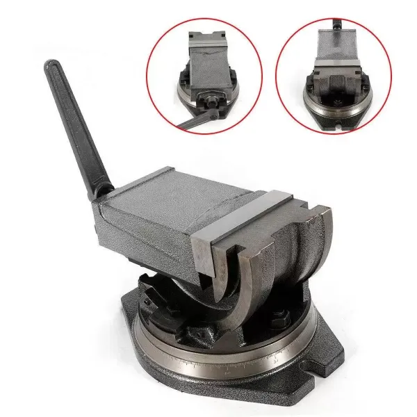5" naklápěcí vrtací svěrák s otočnou základnou (šířka čelistí 125 mm, otevření čelistí 95 mm, náklon 0° - 90°, otočný o 360°) 5" naklápěcí vrtací svěrák s otočnou základnou (šířka čelistí 125 mm, otevření čelistí 95 mm, náklon 0° - 90°, otočný o 360°)
