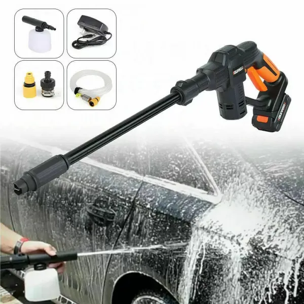 Sada přenosných elektrických tlakových myček 12V vysokotlaká stříkací pistole