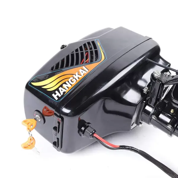 1200W 48V přívěsný motor s benzínovým motorem, lodní motor, všesměrový tlumič, směrový klíč na klíč