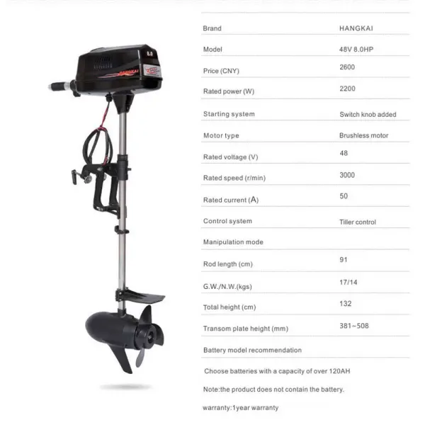 2,2kw 48V 8,0HP elektrický přívěsný motor Bezkartáčový motor rybářského člunu Nastavitelná svorka Pevný kroužek Zesílená vrtule Antivírová deska Vysoká účinnost Nízká hlučnost 2,2kw 48V 8,0HP elektrický přívěsný motor Bezkartáčový motor rybářského člunu Nastavitelná svorka Pevný kroužek Zesílená vrtule Antivírová deska Vysoká účinnost Nízká hlučnost