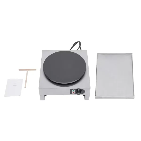 Krepovač - 3000 W - Nepřilnavý nerezový povlak - Na palačinky, palačinky, omelety, šunku Krepovač - 3000 W - Nepřilnavý nerezový povlak - Na palačinky, palačinky, omelety, šunku