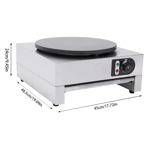 Krepovač - 3000 W - Nepřilnavý nerezový povlak - Na palačinky, palačinky, omelety, šunku Krepovač - 3000 W - Nepřilnavý nerezový povlak - Na palačinky, palačinky, omelety, šunku