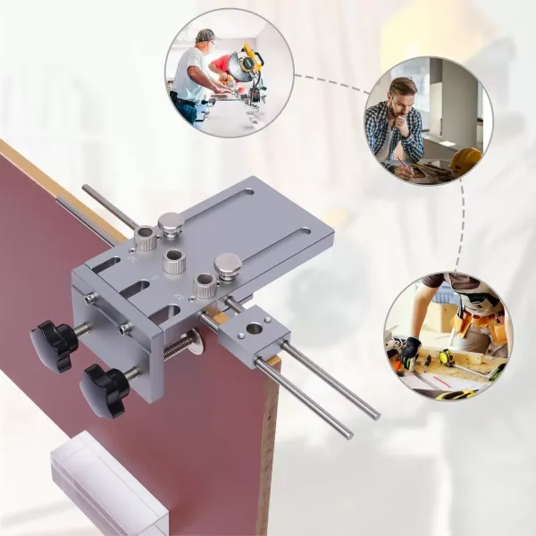 Šablona pro vrtání 3 v 1 Přípravek na hmoždinky s vodicí soupravou pro vrtání otvorů pro hmoždinky 6/8/10 mm Sada CNC počítačového gravírování a tvarování Nastavitelná poloha otvoru pro excentrické kolo Šablona pro vrtání 3 v 1 Přípravek na hmoždinky s vodicí soupravou pro vrtání otvorů pro hmoždinky 6/8/10 mm Sada CNC počítačového gravírování a tvarování Nastavitelná poloha otvoru pro excentrické kolo