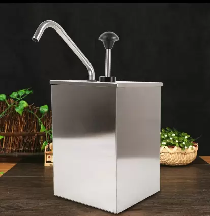 Zásobník na omáčky z nerezové oceli 4L - pro restaurace a domácí kuchyně - 20 x 20 x 28 cm