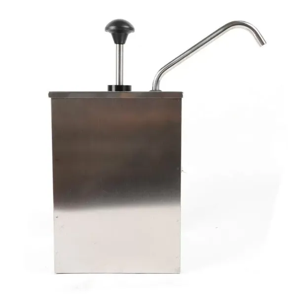 Zásobník na omáčky z nerezové oceli 4L - pro restaurace a domácí kuchyně - 20 x 20 x 28 cm Zásobník na omáčky z nerezové oceli 4L - pro restaurace a domácí kuchyně - 20 x 20 x 28 cm