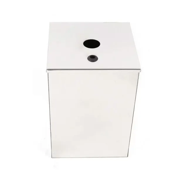 Zásobník na omáčky z nerezové oceli 4L - pro restaurace a domácí kuchyně - 20 x 20 x 28 cm Zásobník na omáčky z nerezové oceli 4L - pro restaurace a domácí kuchyně - 20 x 20 x 28 cm