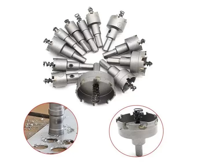 Sada děrovek 12 vrtáků 15-50 mm Kovová vrtací korunka pro hliník, nerezovou ocel, dřevo, plast