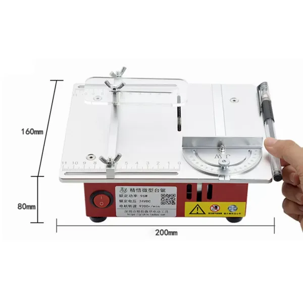 Multifunkční mini stolní pila Stolní řezací nástroj pro malé domácí kutily 9200-9500RPM 96W