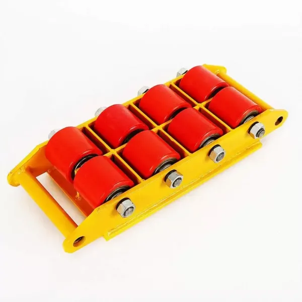 12T Mover Machinery válečkový vozík s 360° otočnou horní deskou Pancéřový transportní podvozek s 8 válečky 12T Mover Machinery válečkový vozík s 360° otočnou horní deskou Pancéřový transportní podvozek s 8 válečky