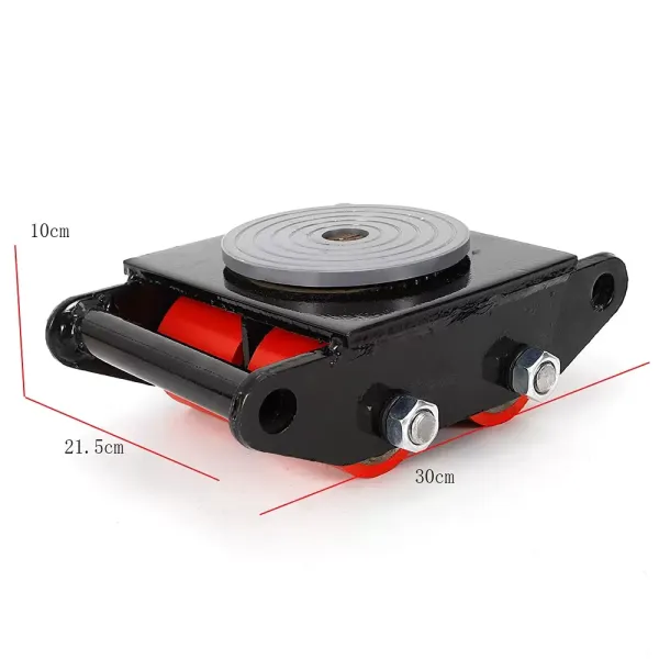 Pancéřová kola Pro Lift 6tunový strojní stěhovací stroj vyrobený z lité oceli PU s otočným krytem o 360° 4 PU protiskluzový váleček pro skladování, distribuci a přepravu Černá
