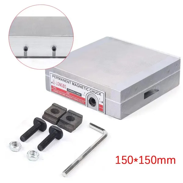 Magnetická upínací deska 150*150 mm Plošná bruska Permanentní magnetické sklíčidlo Permanentní magnetická upínací deska pro brusky Stolní vrtačky pro brusky