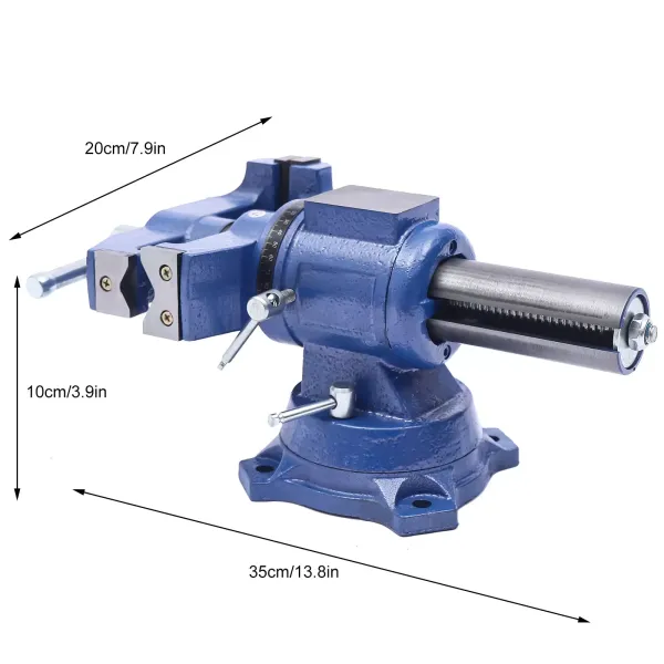 Velký rotační svěrák - 100 mm - pro frézku, 2 osy otáčení o 360° - ocelové čelisti Velký rotační svěrák - 100 mm - pro frézku, 2 osy otáčení o 360° - ocelové čelisti