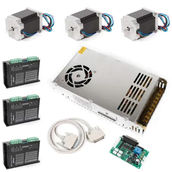 3osý krokový motor Nema 23 DM542A krokový motor 4,2A + sada pro gravírování napájecího zdroje pro frézku.