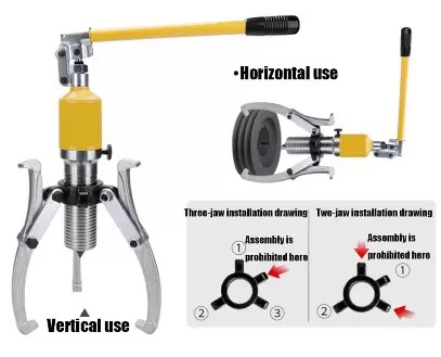 Sada hydraulického stahováku ozubených kol 20T, 3čelisťového hydraulického stahováku ozubení Separátor stahováku čelistí