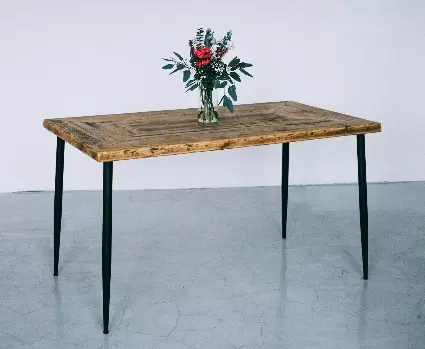 Kuželové nohy stolu - kov - černá - 4 x 72 cm - ocelové nohy s práškovým nástřikem