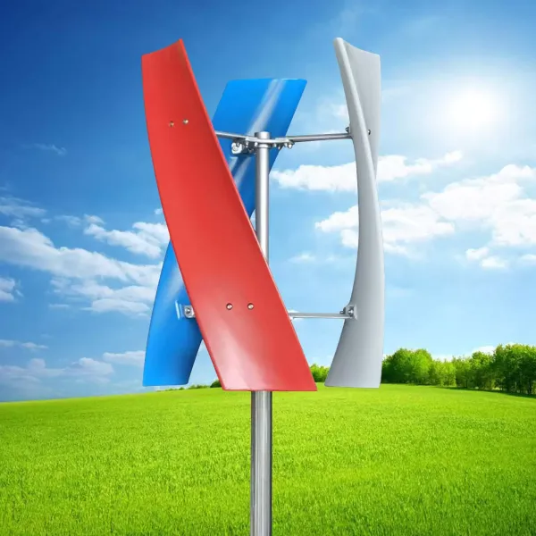 3listý vertikální generátor větrné turbíny 12V 400W turbína s bezjádrovým generátorem s permanentním magnetem a třemi křídly