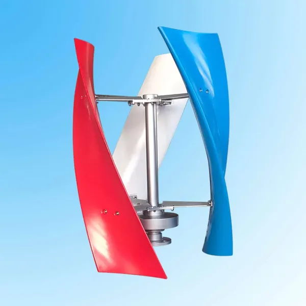 3listý vertikální generátor větrné turbíny 12V 400W turbína s bezjádrovým generátorem s permanentním magnetem a třemi křídly