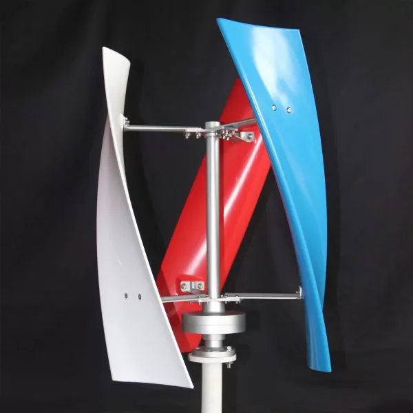 3listý vertikální generátor větrné turbíny 12V 400W turbína s bezjádrovým generátorem s permanentním magnetem a třemi křídly