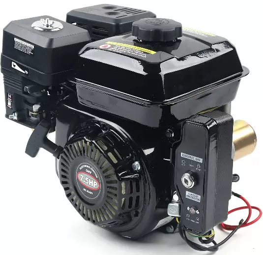 212 cm³ 4taktní benzínový motor - 7,5 HP sloupový motor OHV - Snadné startování s elektrickým startováním - 1 válec