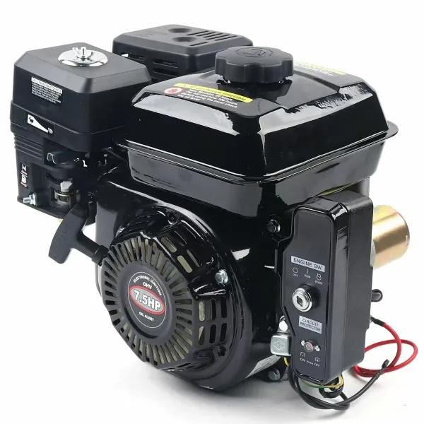 212 cm³ 4taktní benzínový motor - 7,5 HP sloupový motor OHV - Snadné startování s elektrickým startováním - 1 válec 212 cm³ 4taktní benzínový motor - 7,5 HP sloupový motor OHV - Snadné startování s elektrickým startováním - 1 válec