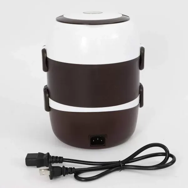 Elektrický jídelní box 2L Mini vařič rýže 3 vrstvy Elektrický ohřívač jídla Sendvičový box Ohřívač jídla Přenosný ohřívač jídla