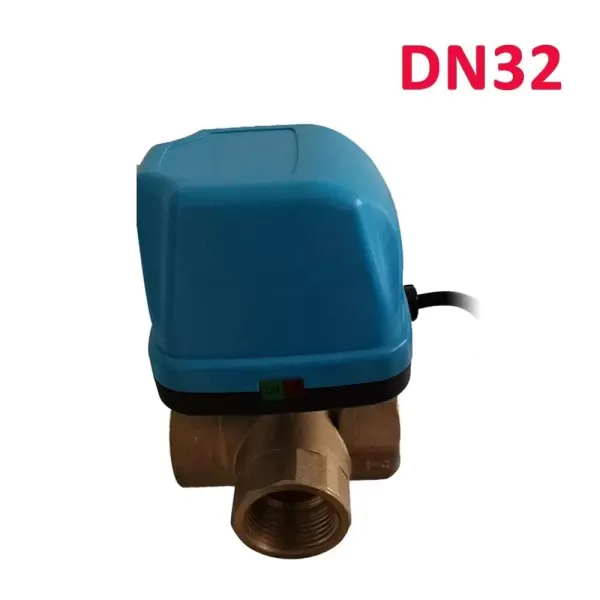 Připojení ventilu DN32 G1-1/4 6W elektrický kuličkový mosazný 3-cestný zónový ventil