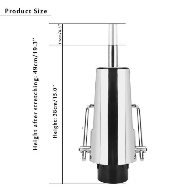 4,3" 4 šrouby Holičské křeslo Náhradní Hydraulické čerpadlo Nastavitelný model Stříbrný(Židle Není Součástí Dodávky)