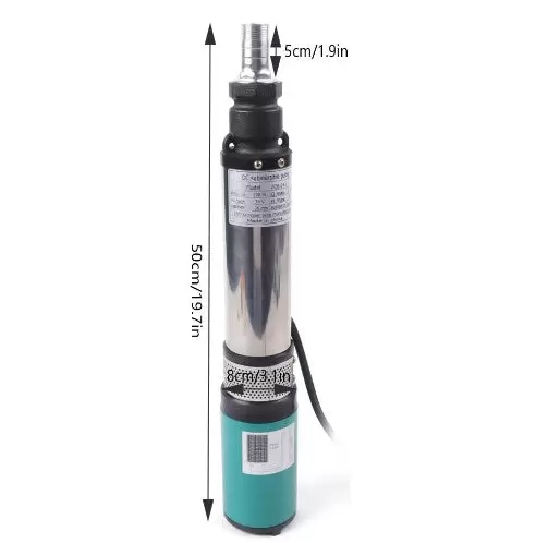 320W solární ponorné čerpadlo Nerezová ocel DC 24V ponorné čerpadlo 25m 5m³/h