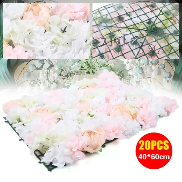 20ks Umělé rostliny Květiny Rose Wall Wedding Street Background 40*60cm 20ks Umělé rostliny Květiny Rose Wall Wedding Street Background 40*60cm